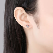 Load image into Gallery viewer, Original 925 Sterling Silver Earrings 2025 Stud Hoop Crystal Earings For Women Rose Gold Crown Heart Infinity Bee Earing Jewelry
