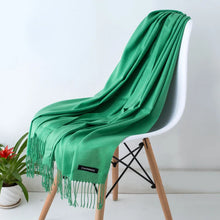 Load image into Gallery viewer, Desgine Brand Solid Women Cashmere Scarf Autumn Winter Warm Shawls Wraps 2024Men's Pashmina Tassels Scarves Female Foulard Mujer