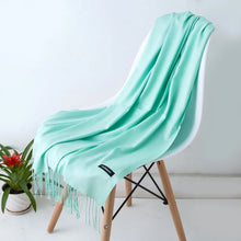 Load image into Gallery viewer, Desgine Brand Solid Women Cashmere Scarf Autumn Winter Warm Shawls Wraps 2024Men's Pashmina Tassels Scarves Female Foulard Mujer