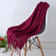 Load image into Gallery viewer, Desgine Brand Solid Women Cashmere Scarf Autumn Winter Warm Shawls Wraps 2024Men's Pashmina Tassels Scarves Female Foulard Mujer