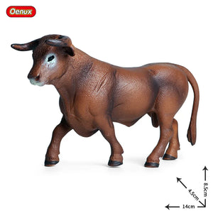 Cute Farm Animals Milk Cow Cattle Calf Angus Bull OX Buffalo Model Action Figures Toy