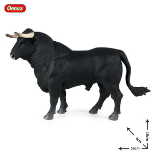 Cute Farm Animals Milk Cow Cattle Calf Angus Bull OX Buffalo Model Action Figures Toy