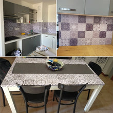 Load image into Gallery viewer, 10pcs Retro Pattern Matte Surface Tiles Sticker Transfers Covers for Kitchen Bathroom Tables Floor Hard-wearing Art Wall Decals