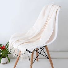 Load image into Gallery viewer, Desgine Brand Solid Women Cashmere Scarf Autumn Winter Warm Shawls Wraps 2024Men's Pashmina Tassels Scarves Female Foulard Mujer