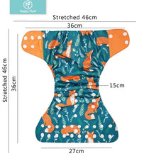 Load image into Gallery viewer, Happyflute New Desig Hot Sale 4Pcs OS Pocket Diaper Washable&amp;Reusable Absorbent Ecological Diaper Cover Adjustable Baby Nappy