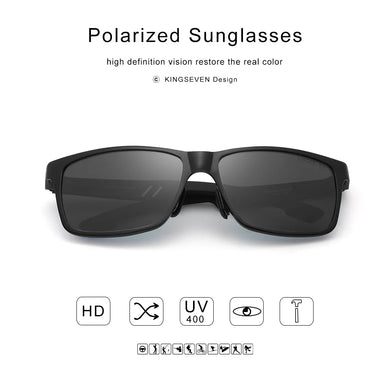 KingSeven Polarized Aluminum Sunglasses Men Driving Rectangle Shades