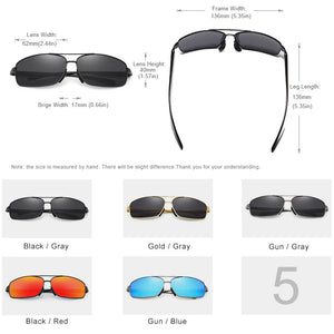 KingSeven Vintage Polarized Sunglasses Retro Designer Square Men's Shades UV400