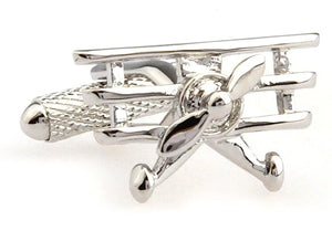 Airplane Design Cufflinks & Tie Clip Set for Men – Stylish Gift Idea