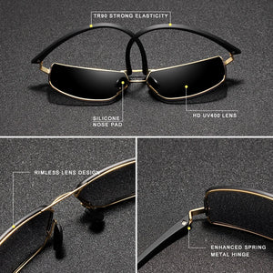 KINGSEVEN Fashion Sunglasses Men Square Frame Driving Glasses Classic Eyewear