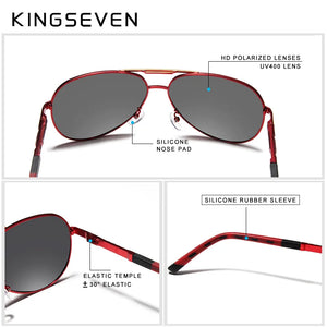 KINGSEVEN Aluminum Magnesium Sunglasses 2023 - Polarized Coating Mirror Glasses for Men