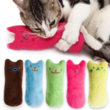 Load image into Gallery viewer, Teeth Grinding Catnip Toys Funny Interactive Plush Cat Toy Pet Kitten Chewing Vocal Toy Claws Thumb Bite Cat mint For Cats