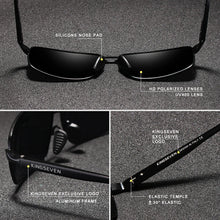 Load image into Gallery viewer, KingSeven Vintage Polarized Sunglasses Retro Designer Square Men&#39;s Shades UV400