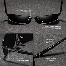 Load image into Gallery viewer, KINGSEVEN Polarized Square Sunglasses Retro Men Shades Outdoor Travel