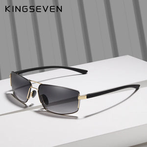 KINGSEVEN Square Frame Sunglasses for Men - Classic Unisex Driving Sun Glasses Gafas