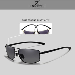 KINGSEVEN Fashion Sunglasses Men Square Frame Driving Glasses Classic Eyewear