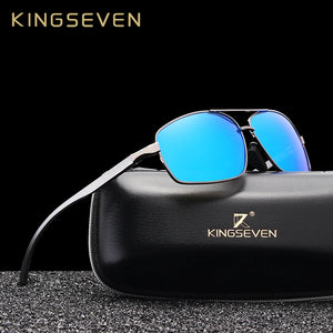 KINGSEVEN Polarized Square Sunglasses Retro Men Shades Outdoor Travel