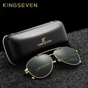 KINGSEVEN Aviation Gun Gradient Sunglasses - Polarized HD Aluminum Driving Glasses