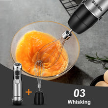 Load image into Gallery viewer, BioloMix 4 in 1 High Power 1200W Immersion Hand Stick Blender Mixer Includes Chopper and Smoothie Cup Stainless Steel Ice Blades