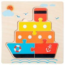 Load image into Gallery viewer, Baby Wooden 3D Puzzles Tangram Shapes Learning Educational Cartoon Animal Intelligence Jigsaw Toys For Children Gift