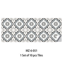 Load image into Gallery viewer, 10pcs Retro Pattern Matte Surface Tiles Sticker Transfers Covers for Kitchen Bathroom Tables Floor Hard-wearing Art Wall Decals