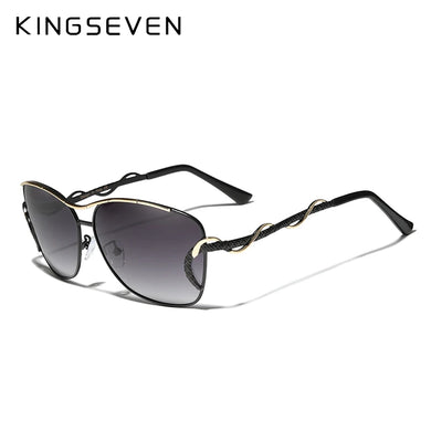 KINGSEVEN Vintage Women's Polarized Sunglasses - Gradient Lens UV400 Oversized Shade