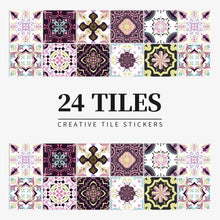 Load image into Gallery viewer, 24pcs/set Light Color Tiles Sticker Wall Stickers Kitchen Bathroom Home Renovation Wallpaper Waterproof Self-adhesive Wall Decal