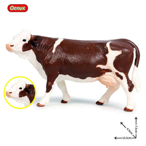 Cute Farm Animals Milk Cow Cattle Calf Angus Bull OX Buffalo Model Action Figures Toy