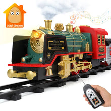 Load image into Gallery viewer, Remote Control Steam Train Set - Classical Electric Railway Christmas Toy