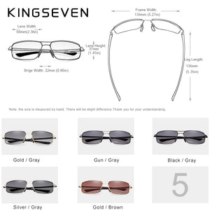 KINGSEVEN Square Frame Sunglasses for Men - Classic Unisex Driving Sun Glasses Gafas