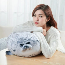 Load image into Gallery viewer, Adorable Angry Blob Seal Pillow - Chubby 3D Novelty Plush Toy for Kids&#39; Sweet Dreams