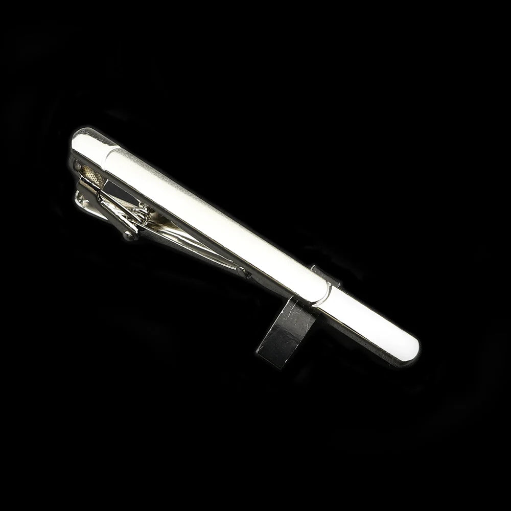 Men's Stainless Steel Tie Clip - Chrome Necktie Clasp Pin Wedding Gift Jewelry