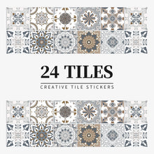 Load image into Gallery viewer, 24pcs/set Light Color Tiles Sticker Wall Stickers Kitchen Bathroom Home Renovation Wallpaper Waterproof Self-adhesive Wall Decal