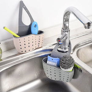 Hanging Sink Holder: Adjustable Drain Basket for Kitchen and Bathroom