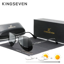 Load image into Gallery viewer, KINGSEVEN Aluminum Photochromic Polarized UV400 Sunglasses for Men Women Mirror Lens