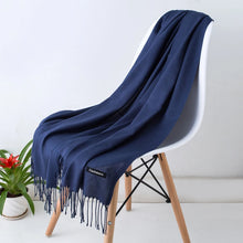 Load image into Gallery viewer, Desgine Brand Solid Women Cashmere Scarf Autumn Winter Warm Shawls Wraps 2024Men's Pashmina Tassels Scarves Female Foulard Mujer