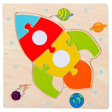 Load image into Gallery viewer, Baby Wooden 3D Puzzles Tangram Shapes Learning Educational Cartoon Animal Intelligence Jigsaw Toys For Children Gift