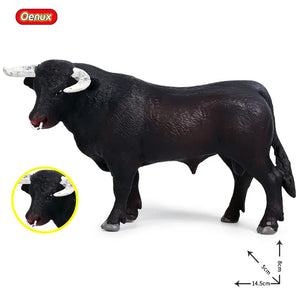 Cute Farm Animals Milk Cow Cattle Calf Angus Bull OX Buffalo Model Action Figures Toy