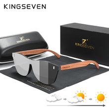 Load image into Gallery viewer, KINGSEVEN Photochromic Wooden Sunglasses Men Women Polarized Sun Glasses