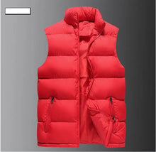 Load image into Gallery viewer, Men’s Warm Vest Jacket – Waterproof Sleeveless Winter Coat with Zipper &amp; Stand-up Collar