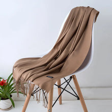 Load image into Gallery viewer, Desgine Brand Solid Women Cashmere Scarf Autumn Winter Warm Shawls Wraps 2024Men's Pashmina Tassels Scarves Female Foulard Mujer