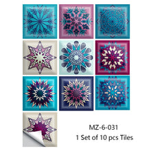 Load image into Gallery viewer, 10pcs Retro Pattern Matte Surface Tiles Sticker Transfers Covers for Kitchen Bathroom Tables Floor Hard-wearing Art Wall Decals