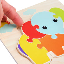Load image into Gallery viewer, Baby Wooden 3D Puzzles Tangram Shapes Learning Educational Cartoon Animal Intelligence Jigsaw Toys For Children Gift