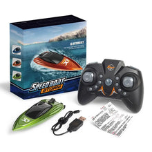 Load image into Gallery viewer, Mini RC Boat 5km/h - High Speed Remote Control Ship with LED Light, Perfect Pool Toy