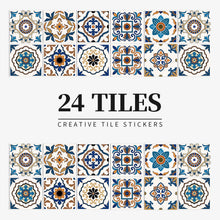 Load image into Gallery viewer, 24pcs/set Light Color Tiles Sticker Wall Stickers Kitchen Bathroom Home Renovation Wallpaper Waterproof Self-adhesive Wall Decal