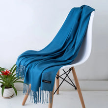 Load image into Gallery viewer, Desgine Brand Solid Women Cashmere Scarf Autumn Winter Warm Shawls Wraps 2024Men's Pashmina Tassels Scarves Female Foulard Mujer