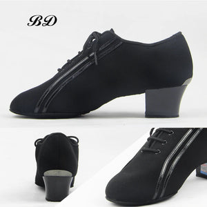 Men's Latin Ballroom Dance Shoes Snakeskin 4.5cm Heel Salsa Oxford + Bag
