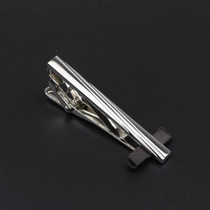 Men's Stainless Steel Tie Clip - Chrome Necktie Clasp Pin Wedding Gift Jewelry