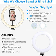 Load image into Gallery viewer, 26 33CM Video Lights Dimmable Light Selfie LED Ring Light USB Ring Lighting Lamp With Tripod Stand To Make Youtube Ringlight