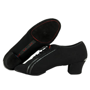 Men's Latin Ballroom Dance Shoes Snakeskin 4.5cm Heel Salsa Oxford + Bag