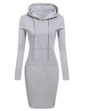 Load image into Gallery viewer, Ladies Dress Autumn Women Hooded Dresses Hoodies Women Sweatshirts Women Hoodies Dress Tops Ladies Clothing